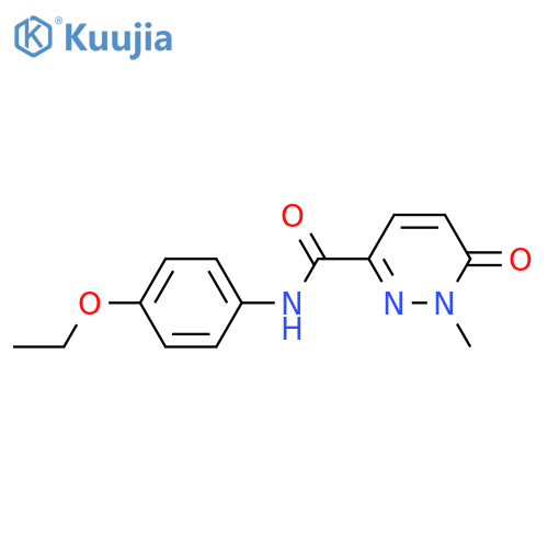 N-(4-ethoxyphenyl)-1-methyl-6-oxo-1,6-dihydropyridazine-3-carboxamide structure
