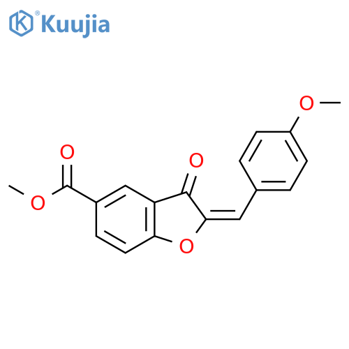methyl (2E)-2-(4-methoxyphenyl)methylidene-3-oxo-2,3-dihydro-1-benzofuran-5-carboxylate structure