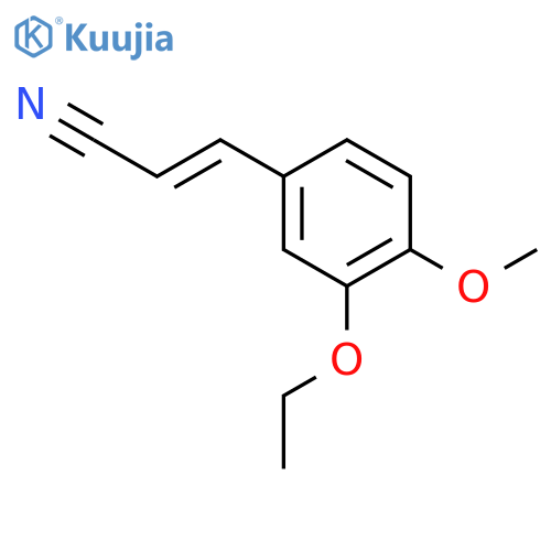 3-(3-ethoxy-4-methoxyphenyl)prop-2-enenitrile structure