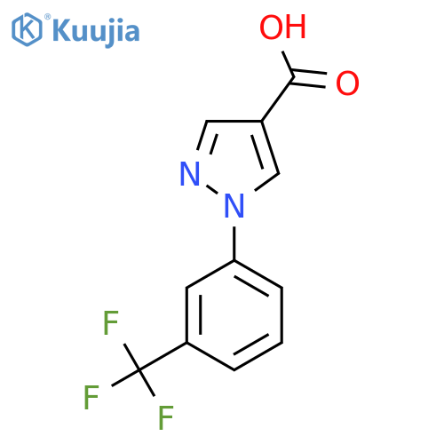 1-[3-(Trifluoromethyl)phenyl]pyrazole-4-carboxylic acid structure