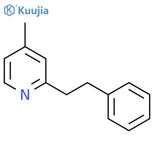 Pyridine, 4-methyl-2-(2-phenylethyl)- structure