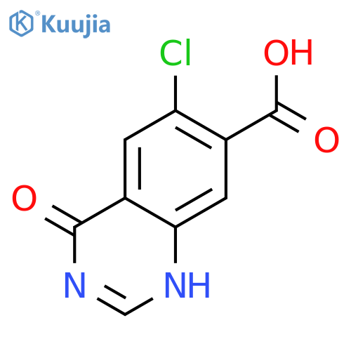6-Chloro-4-oxo-1,4-dihydroquinazoline-7-carboxylic acid structure
