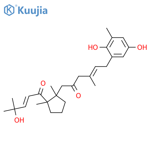 (e)-6-(2,5-dihydroxy-3-methylphenyl)-1-[2-[(e)-4-hydroxy-4-methylpent-2-enoyl]-1,2-dimethylcyclopentyl]-4-methylhex-4-en-2-one structure