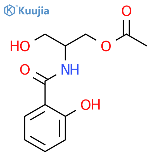 Benzamide, N-[2-(acetyloxy)-1-(hydroxymethyl)ethyl]-2-hydroxy-, (-)- structure