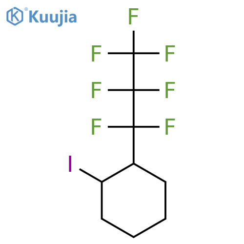 trans-1-iodo-2-(heptafluoropropyl)cyclohexane structure
