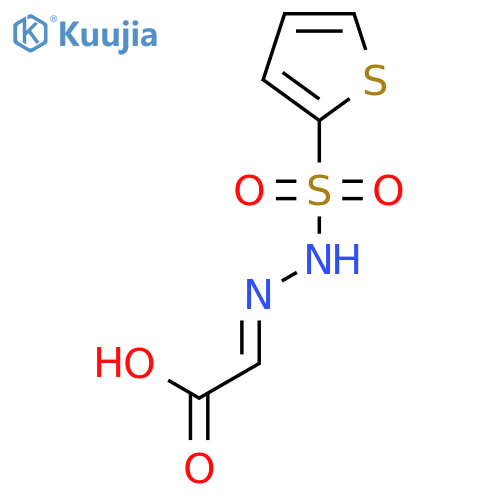 [2-(thiophen-2-ylsulfonyl)hydrazinylidene]acetic acid structure
