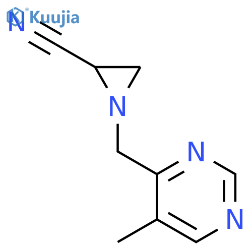 2-Aziridinecarbonitrile, 1-[(5-methyl-4-pyrimidinyl)methyl]- structure