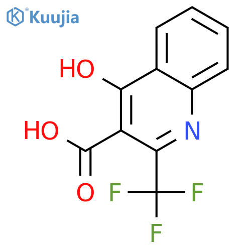 4-Hydroxy-2-(trifluoromethyl)quinoline-3-carboxylic acid structure