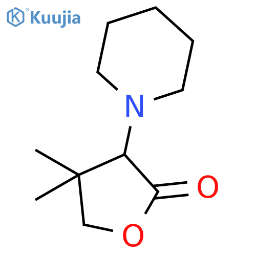 2(3H)-Furanone, dihydro-4,4-dimethyl-3-(1-piperidinyl)- structure