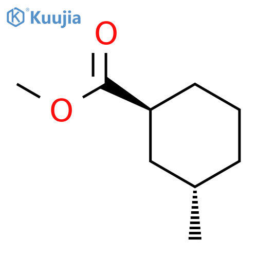 Cyclohexanecarboxylic acid, 3-methyl-, methyl ester, trans- structure