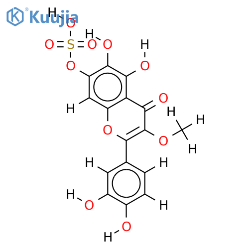 7-O-Sulfate-3',4',5,6,7-Pentahydroxy-3-methoxyflavone structure