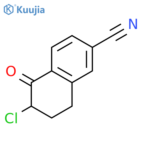 2-Naphthalenecarbonitrile, 6-chloro-5,6,7,8-tetrahydro-5-oxo- structure