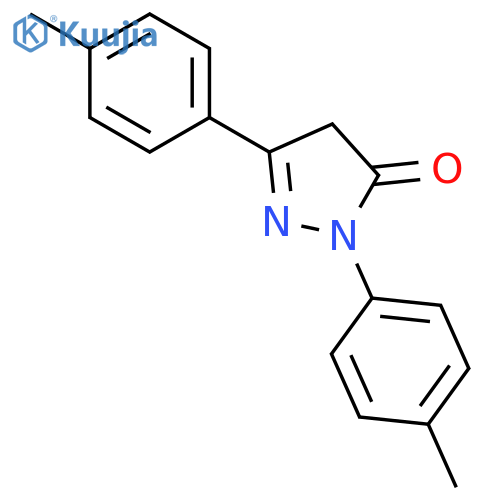 3H-PYRAZOL-3-ONE, 2,4-DIHYDRO-2,5-BIS(4-METHYLPHENYL)- structure
