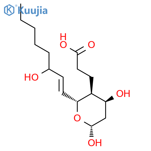 2H-Pyran-3-propanoicacid, tetrahydro-4,6-dihydroxy-2-(3-hydroxy-1-octenyl)-, [2R-[2a(1E,3S*),3b,4b,6a]]- (9CI) structure
