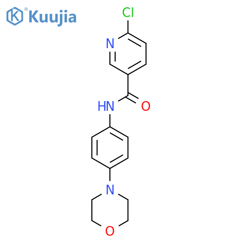 6-chloro-N-[4-(morpholin-4-yl)phenyl]pyridine-3-carboxamide structure