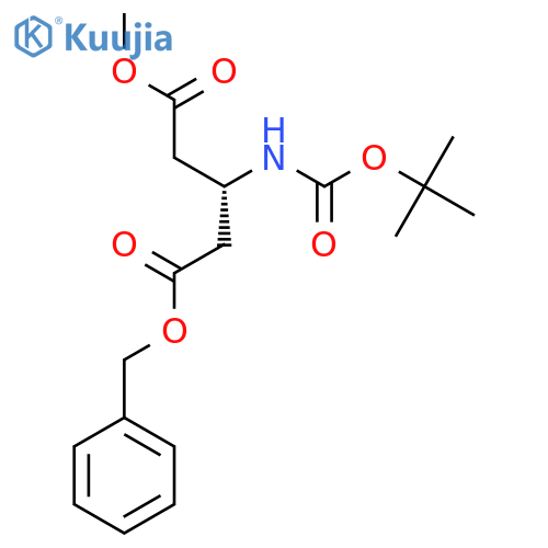 (S)-1-Benzyl 5-methyl 3-((tert-butoxycarbonyl)amino)pentanedioate structure