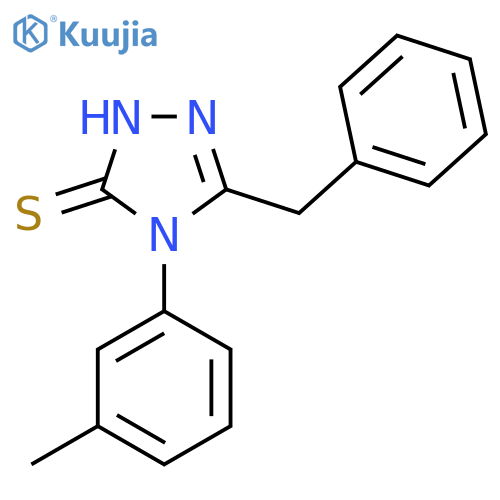 5-Benzyl-4-(3-methylphenyl)-4H-1,2,4-triazole-3-thiol structure