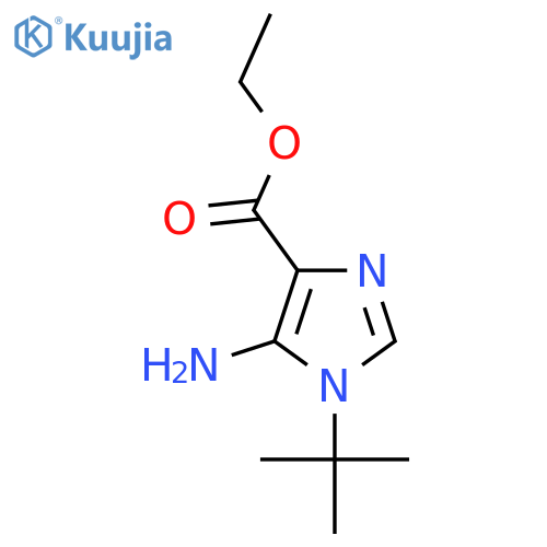 Ethyl 5-amino-1-(tert-butyl)-1H-imidazole-4-carboxylate structure