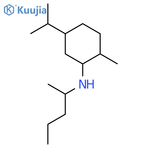 Cyclohexanamine, 2-methyl-N-(1-methylbutyl)-5-(1-methylethyl)- structure