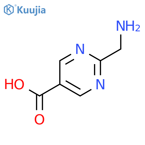 2-(Aminomethyl)pyrimidine-5-carboxylic acid structure