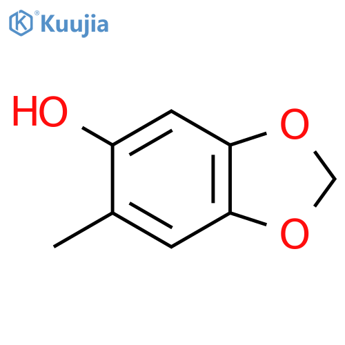 1,3-Benzodioxol-5-ol, 6-methyl- structure