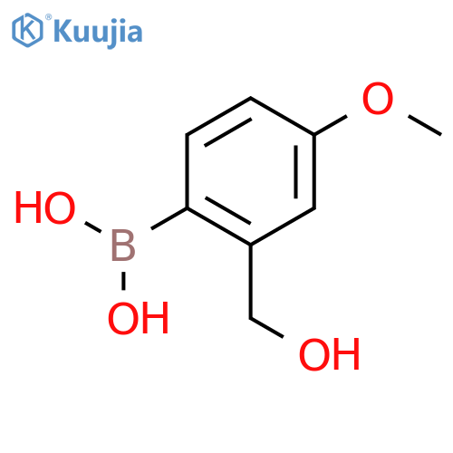 2-Hydroxymethyl-4-methoxyphenylboronic acid structure
