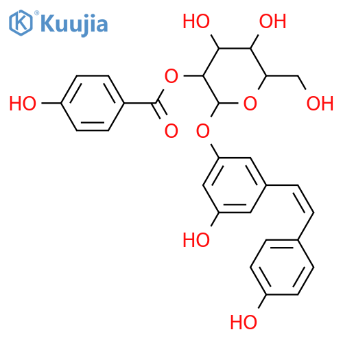 1-(3,5-Dihydroxyphenyl)-2-(4-hydroxyphenyl)ethylene; (E)-form, 3-O-[4-Hydroxybenzoyl-(→2)-β-D-glucopyranoside] structure