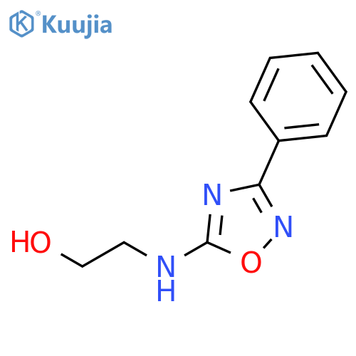 2-[(3-Phenyl-1,2,4-oxadiazol-5-yl)amino]ethan-1-ol structure