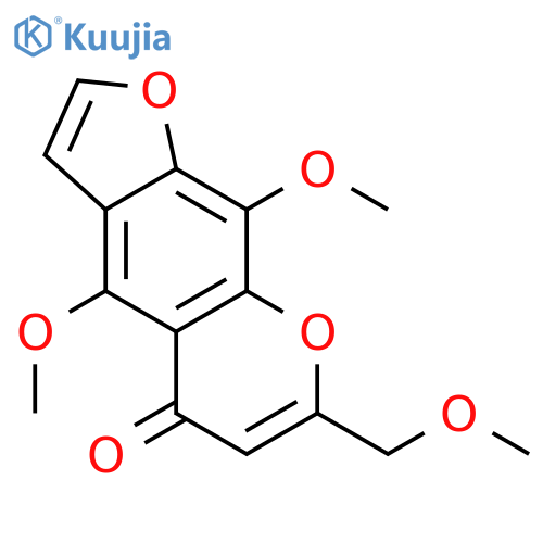 5H-Furo[3,2-g][1]benzopyran-5-one, 4,9-dimethoxy-7-(methoxymethyl)- structure
