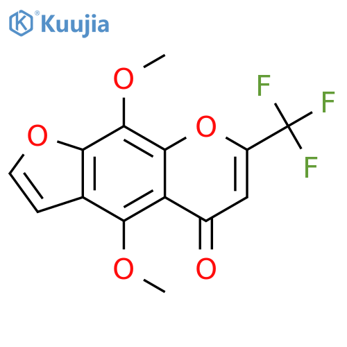 5H-Furo[3,2-g][1]benzopyran-5-one, 4,9-dimethoxy-7-(trifluoromethyl)- structure