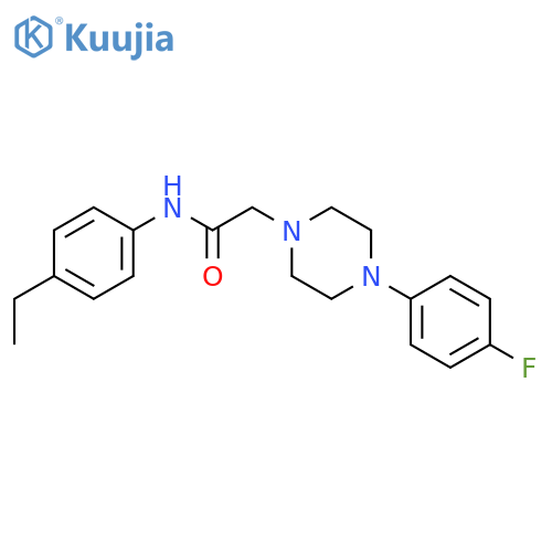 N-(4-ETHYLPHENYL)-2-[4-(4-FLUOROPHENYL)PIPERAZINO]ACETAMIDE structure