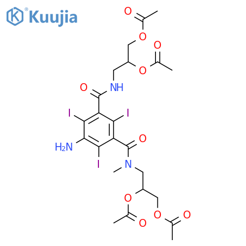 5-Amino-N,N’-bis2,3-bis(acetyloxy)propyl-2,4,6-triiodo-N-methyl-1,3-benzenedicarboxamide structure