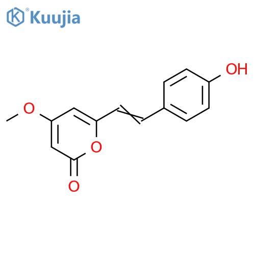 2H-Pyran-2-one, 6-[2-(4-hydroxyphenyl)ethenyl]-4-methoxy- structure