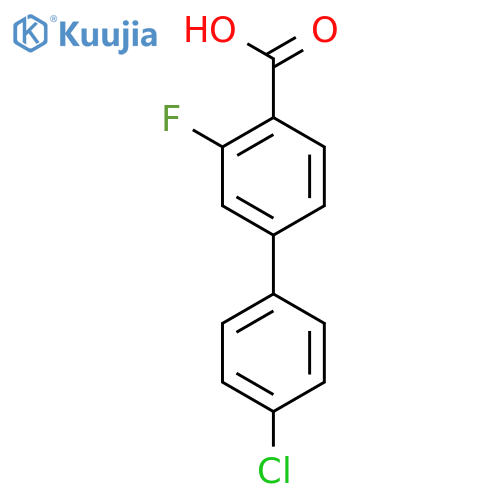 4-(4-Chlorophenyl)-2-fluorobenzoic acid structure