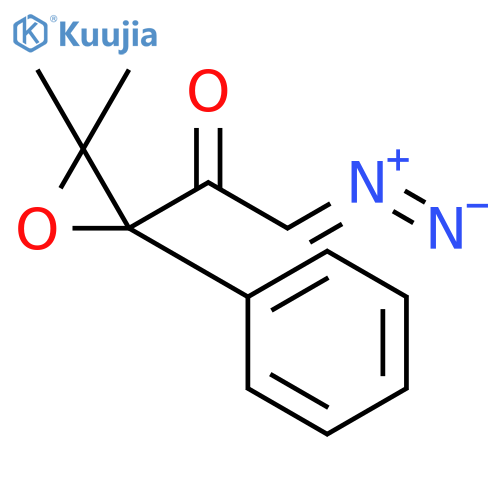 Ethanone,2-diazo-1-(3,3-dimethyl-2-phenyl-2-oxiranyl)- structure