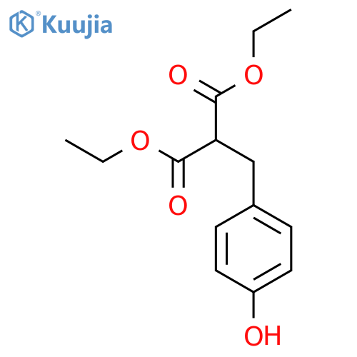 Propanedioic acid, (4-hydroxyphenyl)methyl-, diethyl ester structure