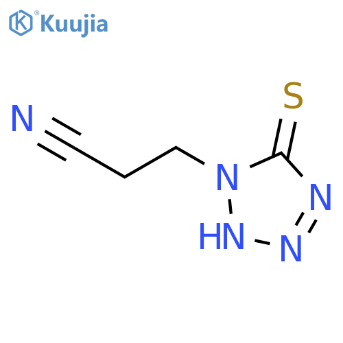 1H-Tetrazole-1-propanenitrile, 2,5-dihydro-5-thioxo- structure