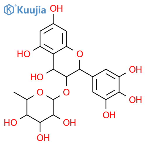 a-L-Mannopyranoside,3,4-dihydro-4,5,7-trihydroxy-2-(3,4,5-trihydroxyphenyl)-2H-1-benzopyran-3-yl6-deoxy- (9CI) structure