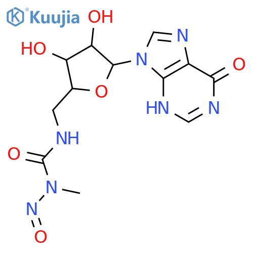 3-[[3,4-dihydroxy-5-(6-oxo-3h-purin-9-yl)oxolan-2-yl]methyl]-1-methyl-1-nitrosourea structure