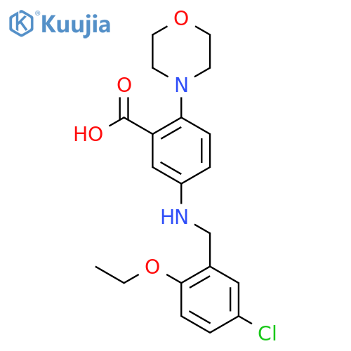 5-[(5-Chloro-2-ethoxybenzyl)amino]-2-(morpholin-4-yl)benzoic acid structure