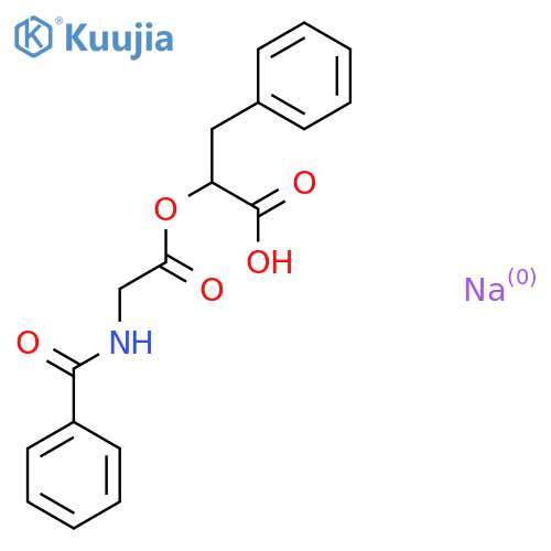 O-Hippuryl-DL-b-phenyllactic acid sodium salt structure