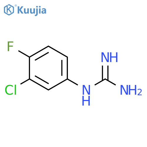 1-(3-chloro-4-fluorophenyl)guanidine structure
