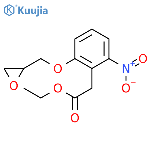 BENZENEACETIC ACID, 2-NITRO-6-(OXIRANYLMETHOXY)-, ETHYL ESTER structure