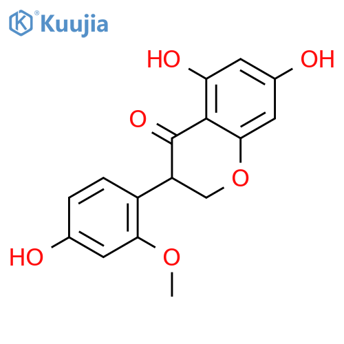 5,7-dihydroxy-3-(4-hydroxy-2-methoxyphenyl)-2,3-dihydro-4H-chromen-4-one structure