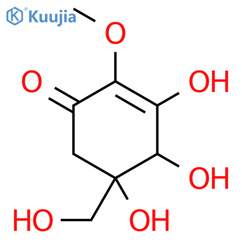 2-Cyclohexen-1-one,3,5,6-trihydroxy-5-(hydroxymethyl)-2-methoxy- (9CI) structure