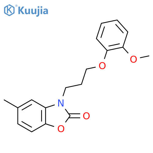 3-3-(2-methoxyphenoxy)propyl-5-methyl-2,3-dihydro-1,3-benzoxazol-2-one structure