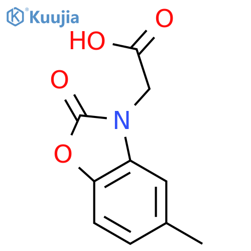 2-(5-methyl-2-oxo-2,3-dihydro-1,3-benzoxazol-3-yl)acetic acid structure