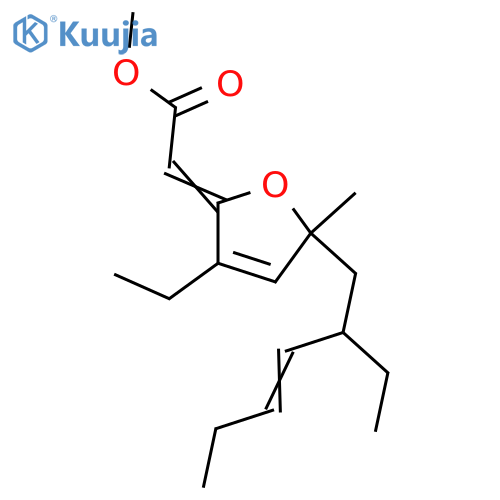 [3-Ethyl-5-(2-ethyl-3-hexenyl)tetrahydro-5-methyl-2-furanylidene]acetic acid; 6-Epimer, 4,5-didehydro, Me ester structure