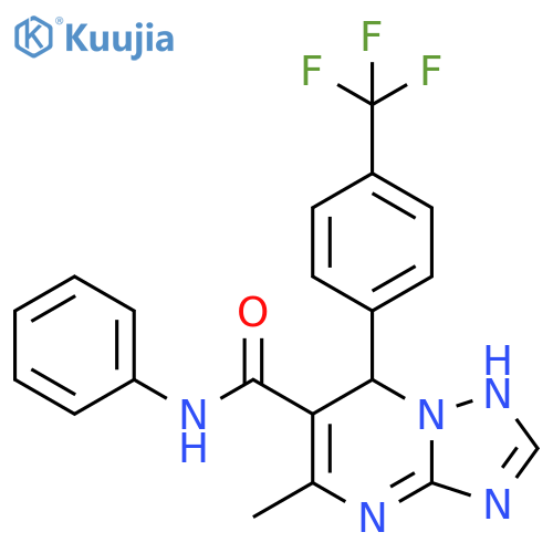 5-methyl-N-phenyl-7-4-(trifluoromethyl)phenyl-4H,7H-1,2,4triazolo1,5-apyrimidine-6-carboxamide structure