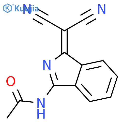 Acetamide, N-[1-(dicyanomethylene)-1H-isoindol-3-yl]- structure
